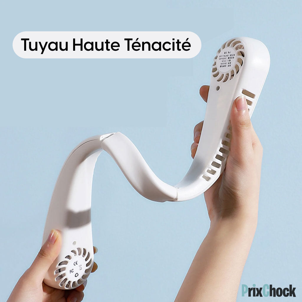 Mini Ventilateur USB Rechargeable pour le Cou – Fraîcheur Ajustable à 360° Où Que Vous Alliez !