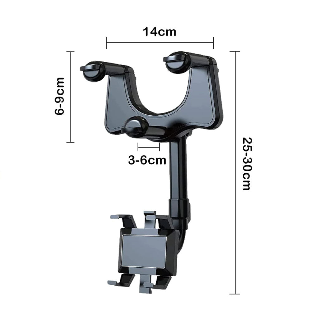Support De Téléphone Rotatif À 360° Pour Rétroviseur De Voiture – Pratique Et Sécurisé