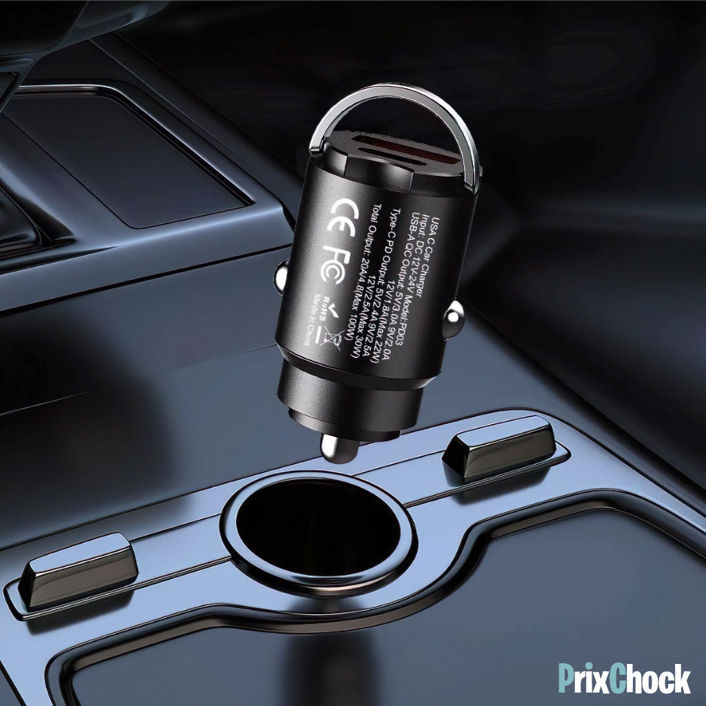 Chargeur Invisible De Voiture À Charge Rapide 100w Multi-compatible