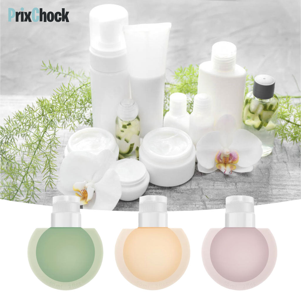 Ensemble De Mini Bouteilles En Silicone Anti-fuite Pour Transportation Des Liquides