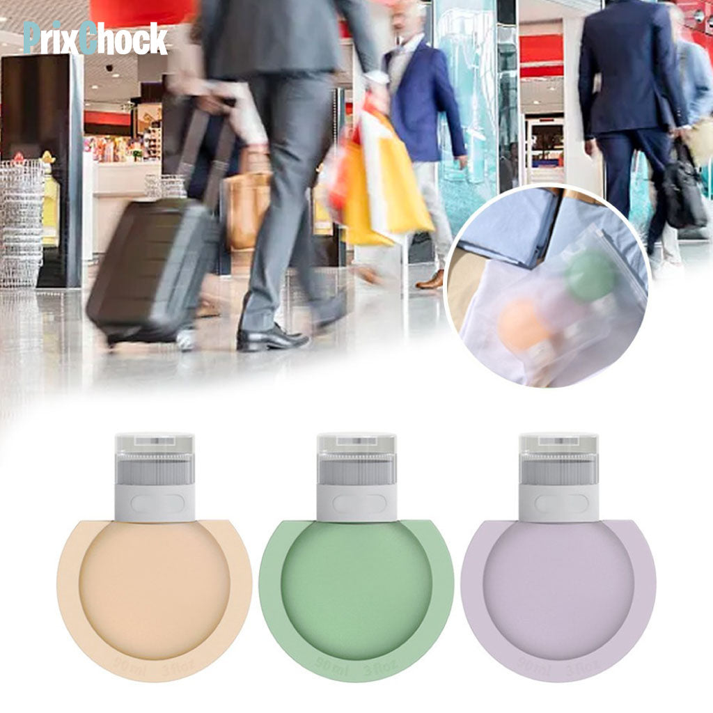 Ensemble De Mini Bouteilles En Silicone Anti-fuite Pour Transportation Des Liquides