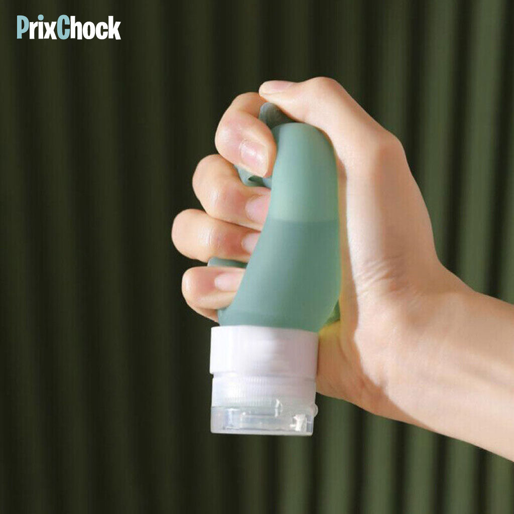 Ensemble De Mini Bouteilles En Silicone Anti-fuite Pour Transportation Des Liquides