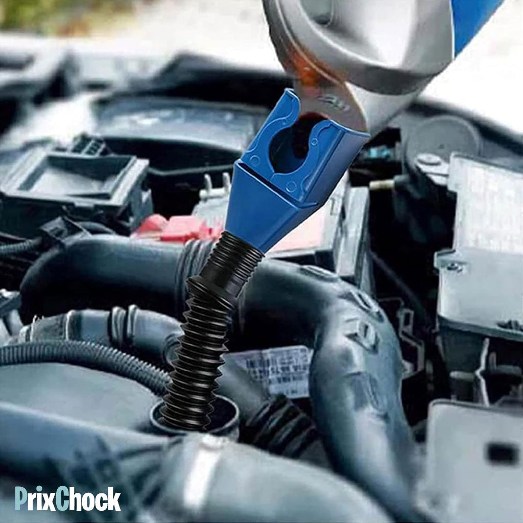 Entonnoir Auto Rétractable Flexible : Idéal pour Voitures, Motos et Tâches de Drainage