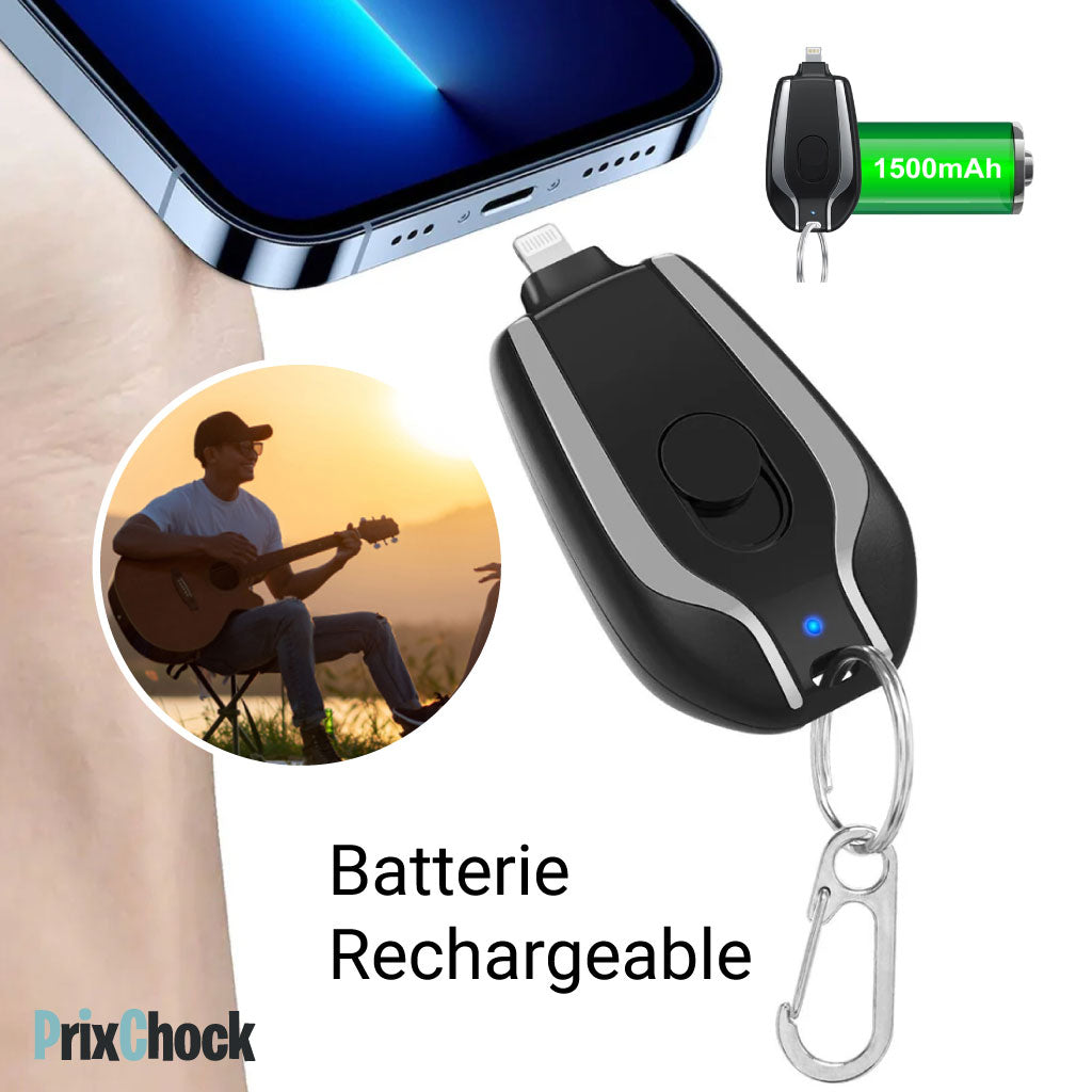Mini Porte Clé À Chargeur Intégré – Charge Rapide, Toujours À Portée De Main