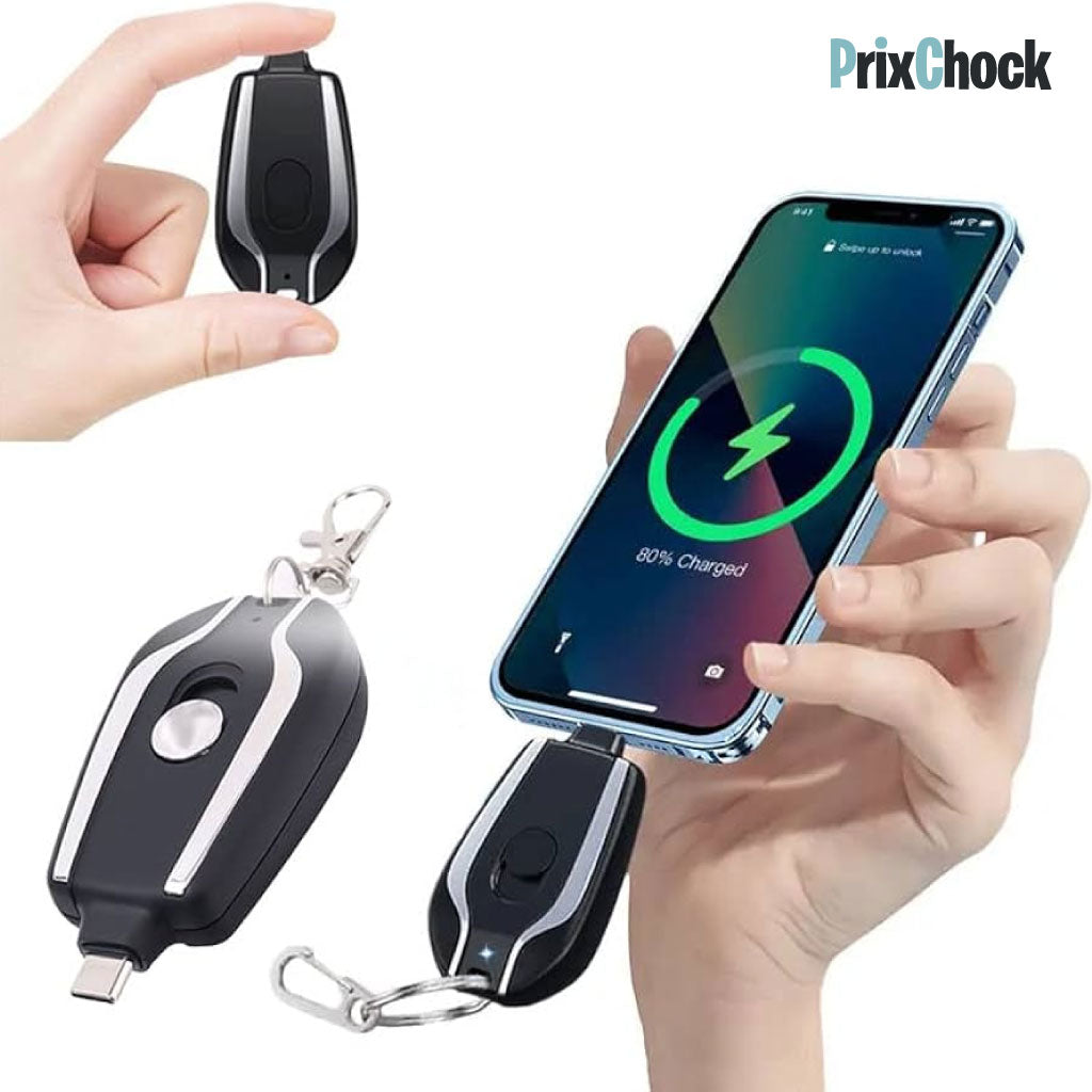 Mini Porte Clé À Chargeur Intégré – Charge Rapide, Toujours À Portée De Main