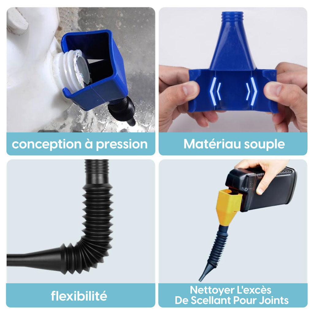 Entonnoir Auto Rétractable Flexible : Idéal pour Voitures, Motos et Tâches de Drainage