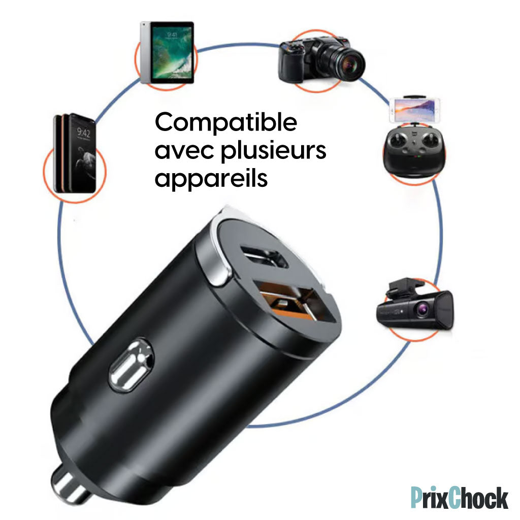 Chargeur Invisible De Voiture À Charge Rapide 100w Multi-compatible