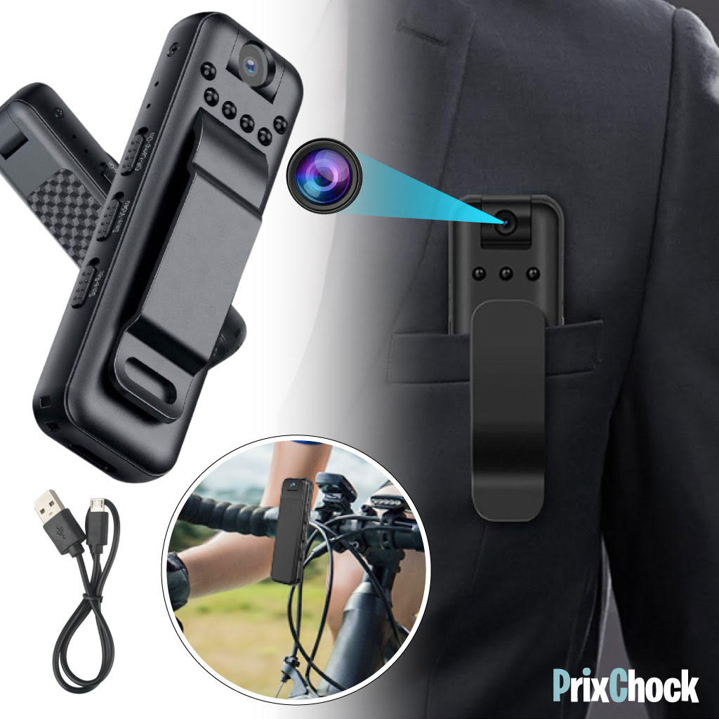 Mini Caméscope Portable, Capteur De Photo Et Enregistreur De Vidéo En Qualité Hd Tournant 180°à Vision Nocturne.
