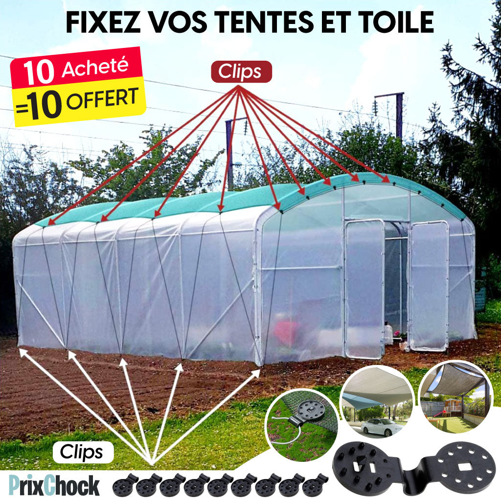 Clips En Plastique Pour Toile D'ombrage De Conception De Trou De Corde Clip De Tissu D'ombrage Détachable Et Léger