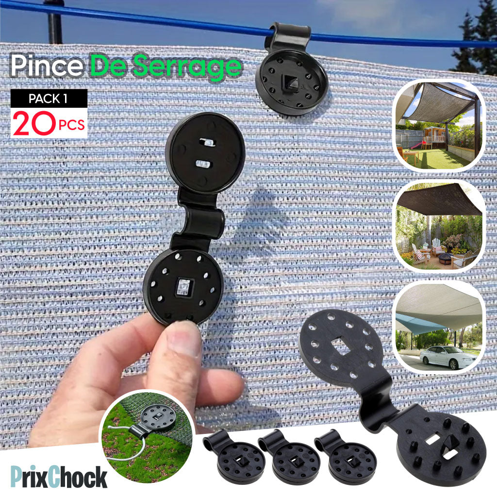 Clips En Plastique Pour Toile D'ombrage De Conception De Trou De Corde Clip De Tissu D'ombrage Détachable Et Léger