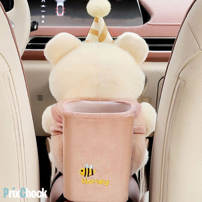 Boîte À Mouchoirs De Voiture Mignonne 2 En 1 Avec Rangement Et Poubelle Multifonctionnelle