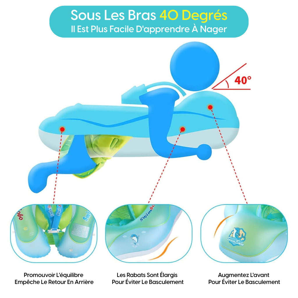 Bouee Bebe Flottant Gonflable Pour Piscine Sans Auvent Pour Les Bébés De 3-36 Mois