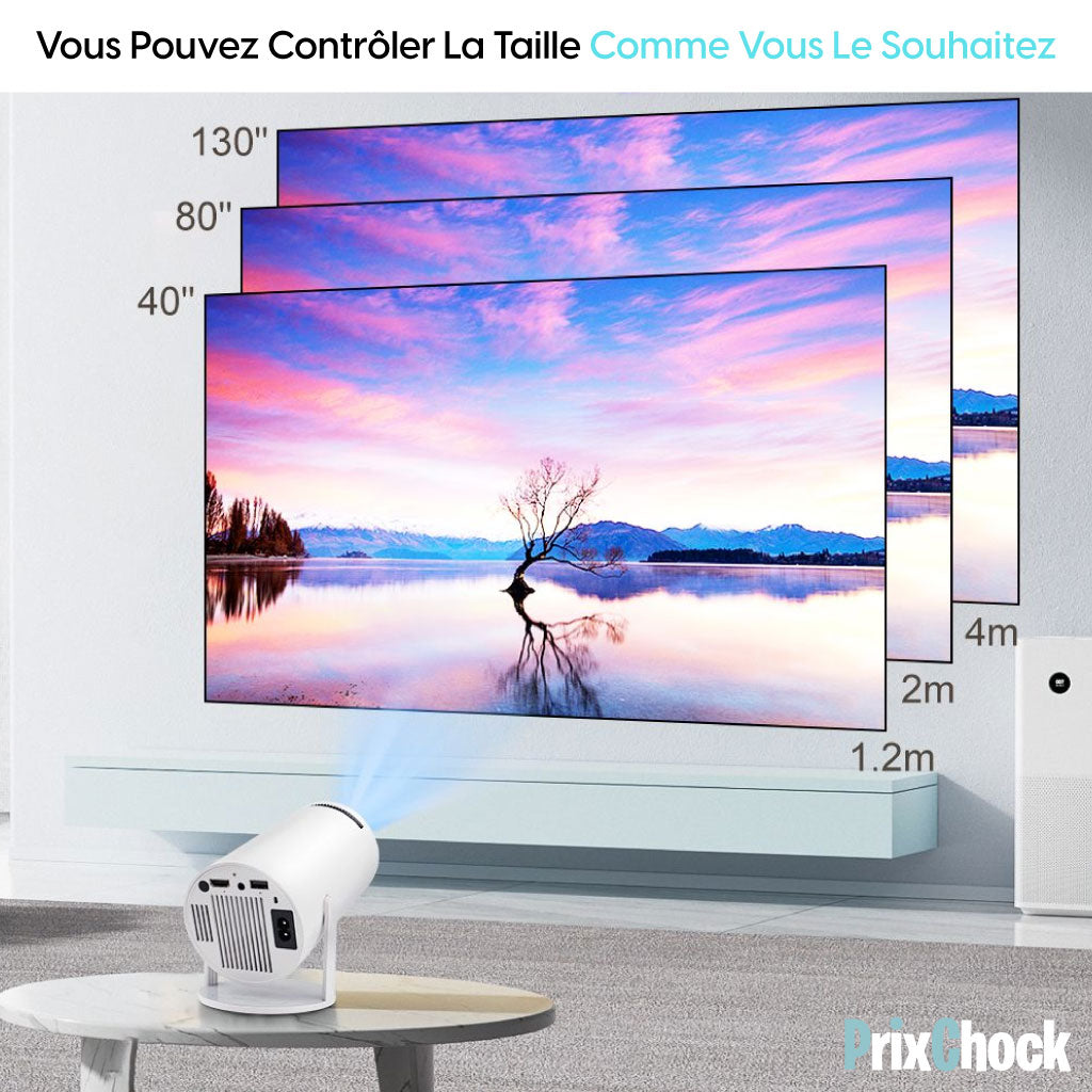Projecteur Intelligent Avec Luminosité 4k, Double Wi-fi Hd Home Cinéma