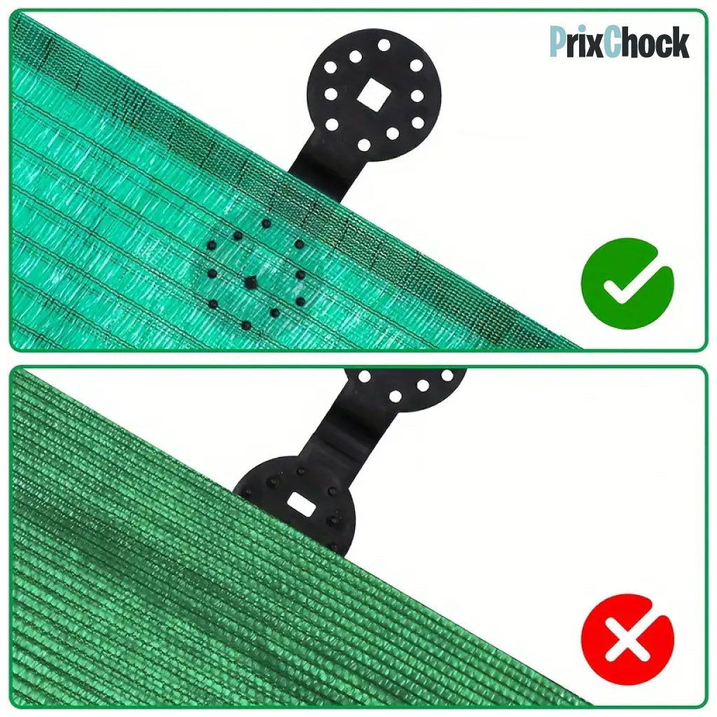 Clips En Plastique Pour Toile D'ombrage De Conception De Trou De Corde Clip De Tissu D'ombrage Détachable Et Léger
