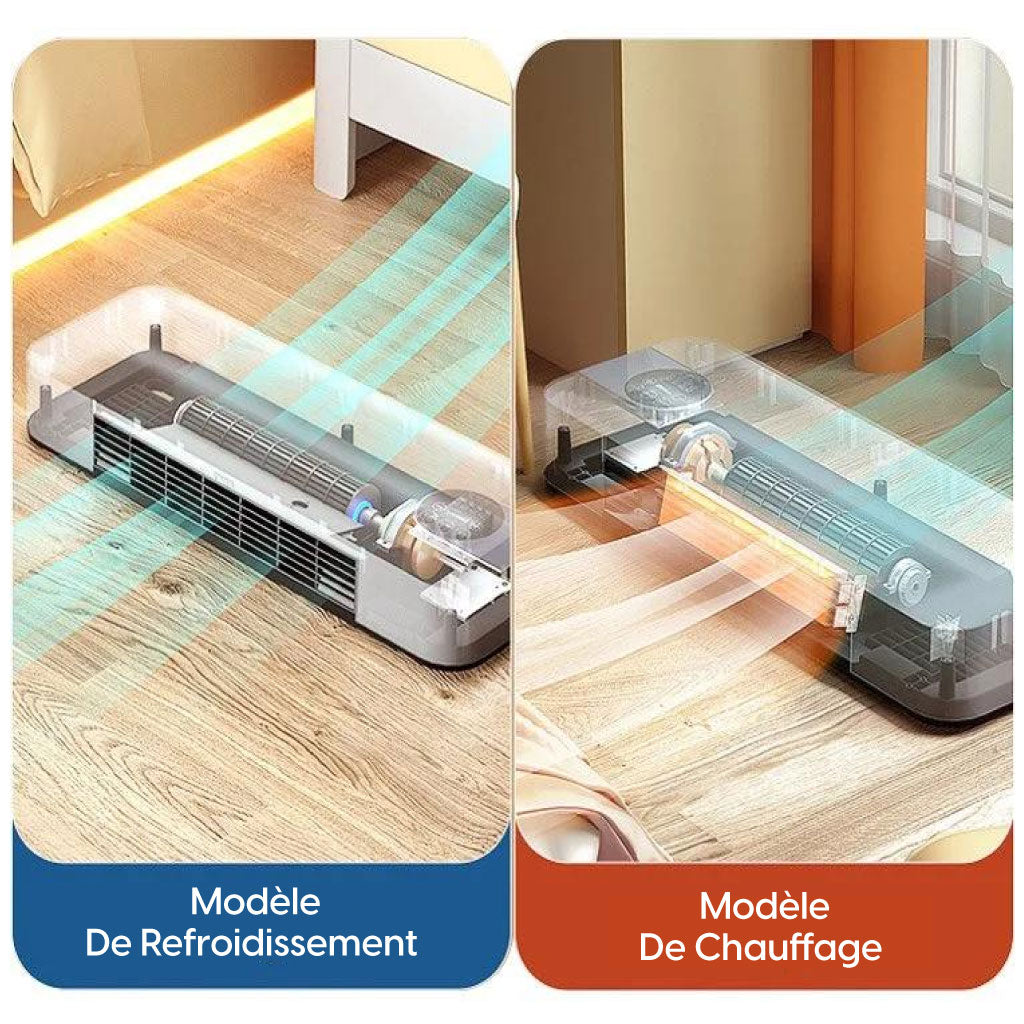 Mini Ventilateur Mural Portable De Refroidissement Et De Chauffage Avec Télécommande Et Écran Tactile.