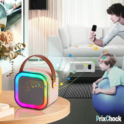 Mini-haut-parleur Portable Karaoké : Musique Et Amusement À Emporter Avec Deux Microphones