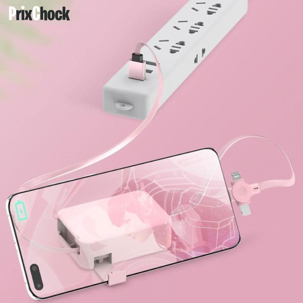 Câble 4 En 1 Rétractable : Une Seule Solution Pour Tous Vos Appareils !