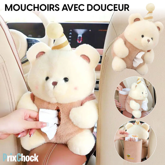 Boîte À Mouchoirs De Voiture Mignonne 2 En 1 Avec Rangement Et Poubelle Multifonctionnelle