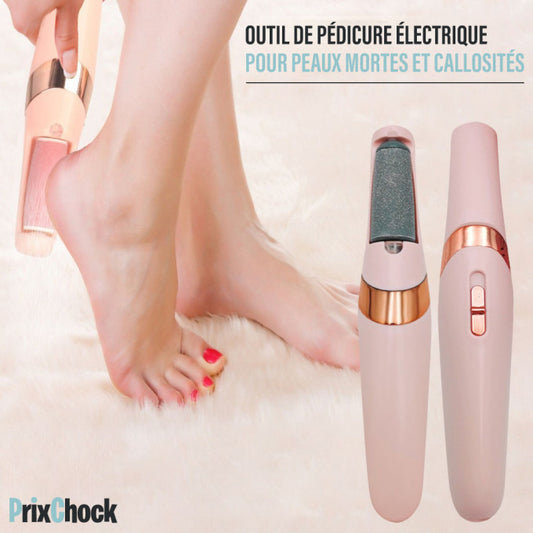 Lime À Pied Électrique Pour Nettoyage De La Peau Dure Et Morte De Talons Et Ongles À 2 Rouleau