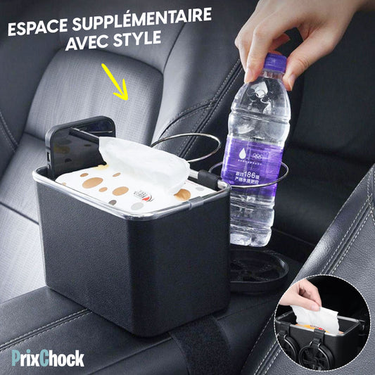 Coffre De Rangement Multifonctionnel Pour Appuie-têtes De Voiture Avec Support De Tasses Et Organisateur Polyvalent