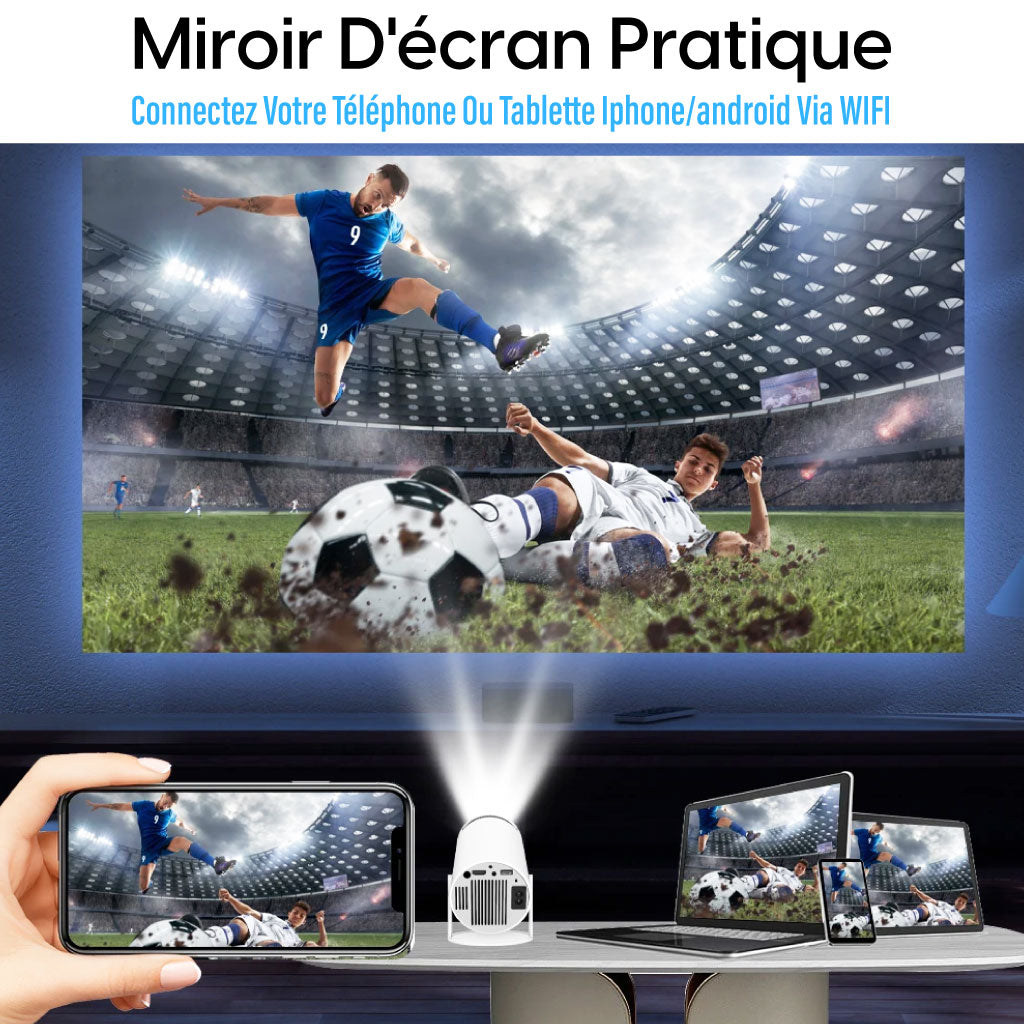 Projecteur Intelligent Avec Luminosité 4k, Double Wi-fi Hd Home Cinéma