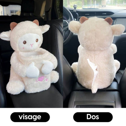Boîte À Mouchoirs De Voiture Mignonne 2 En 1 Avec Rangement Et Poubelle Multifonctionnelle