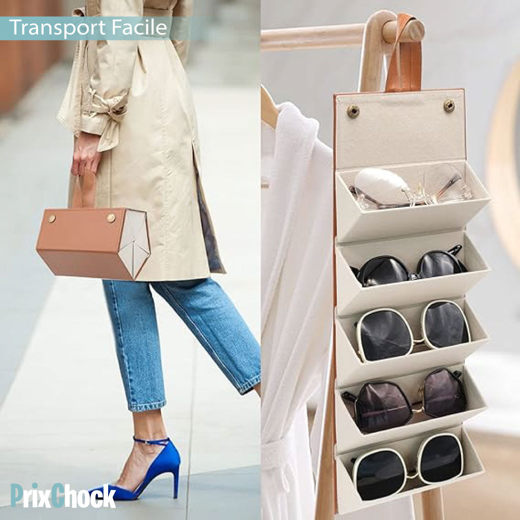 Organisateur De Lunettes De Soleil Et Accessoires à 5 Emplacements