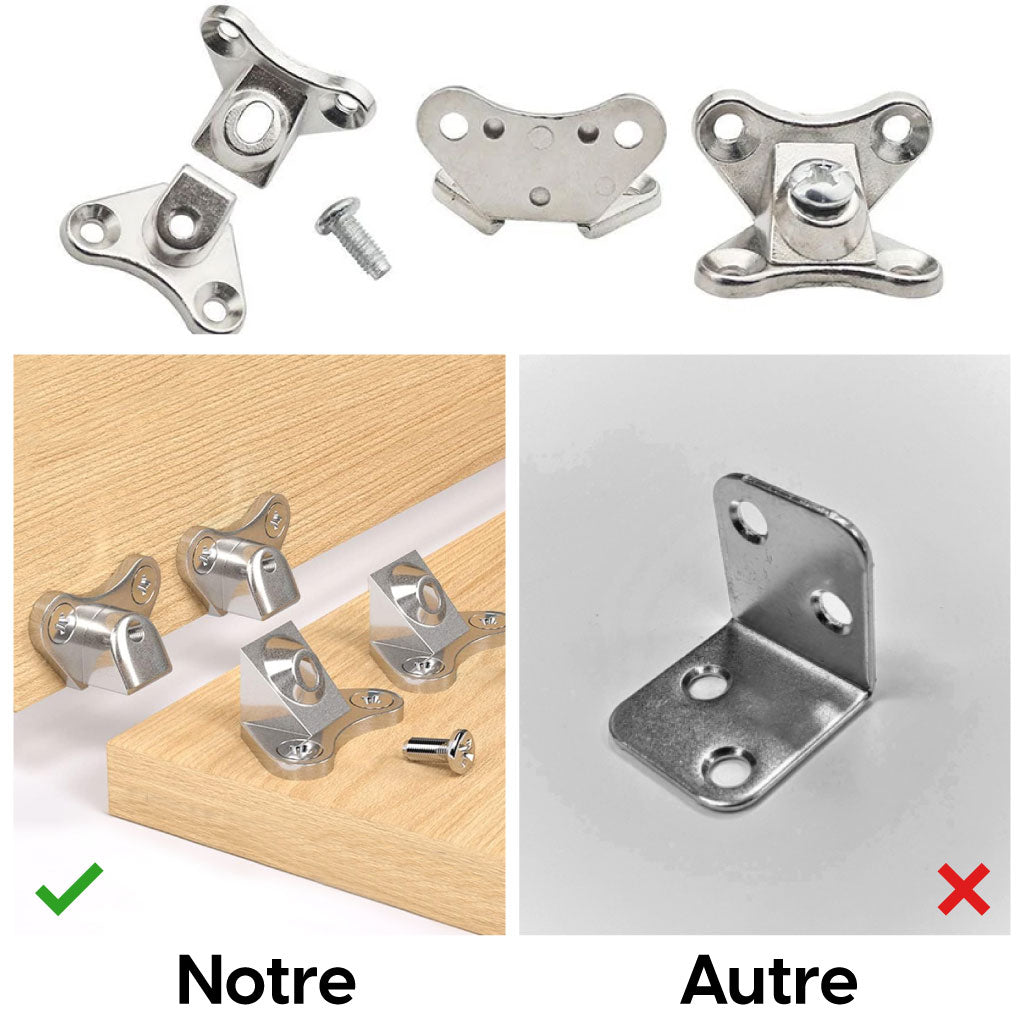 Support d'Angle en Métal Résistant – Fixation Parfaite pour Tous Vos Projets