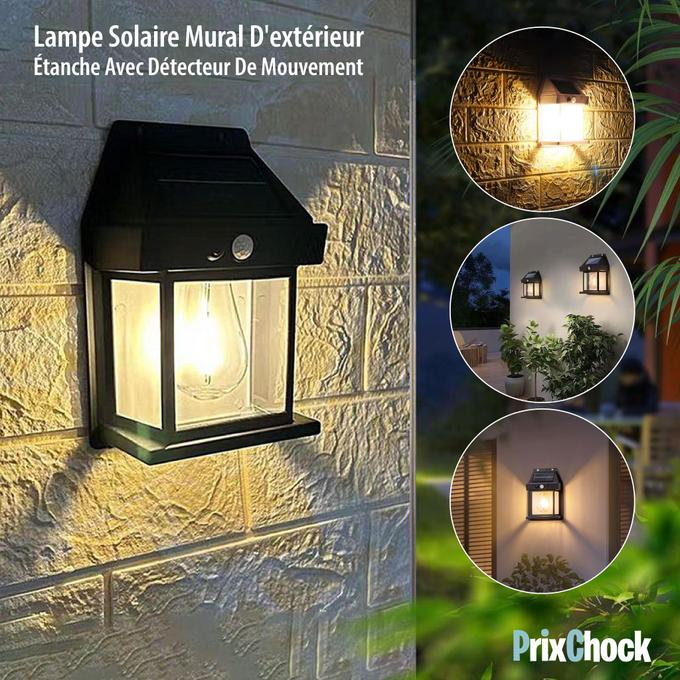 Lampe Led À Plaque Rechargeable En Énergie Solaire Étanche Avec Détecteur De Mouvement.
