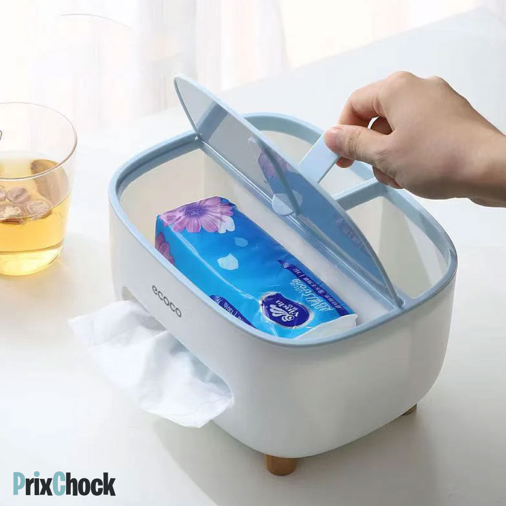 Boîte À Mouchoirs En Pvc Multifonction Avec Support De Télécommande