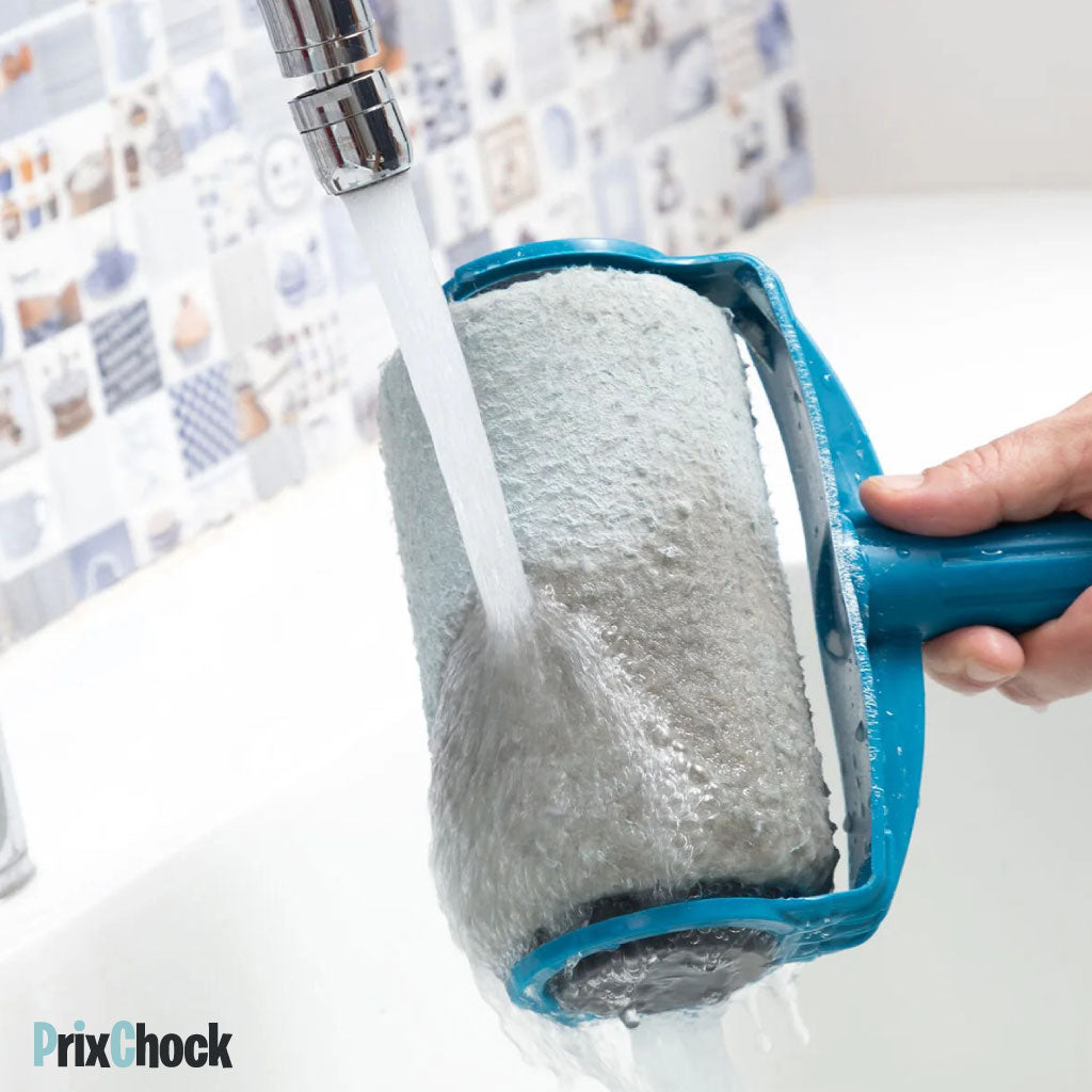 Ensemble de Rouleau de Peinture anti goutte Rechargeable avec Réservoir Et Manche Extensible