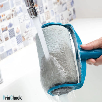 Ensemble de Rouleau de Peinture anti goutte Rechargeable avec Réservoir Et Manche Extensible