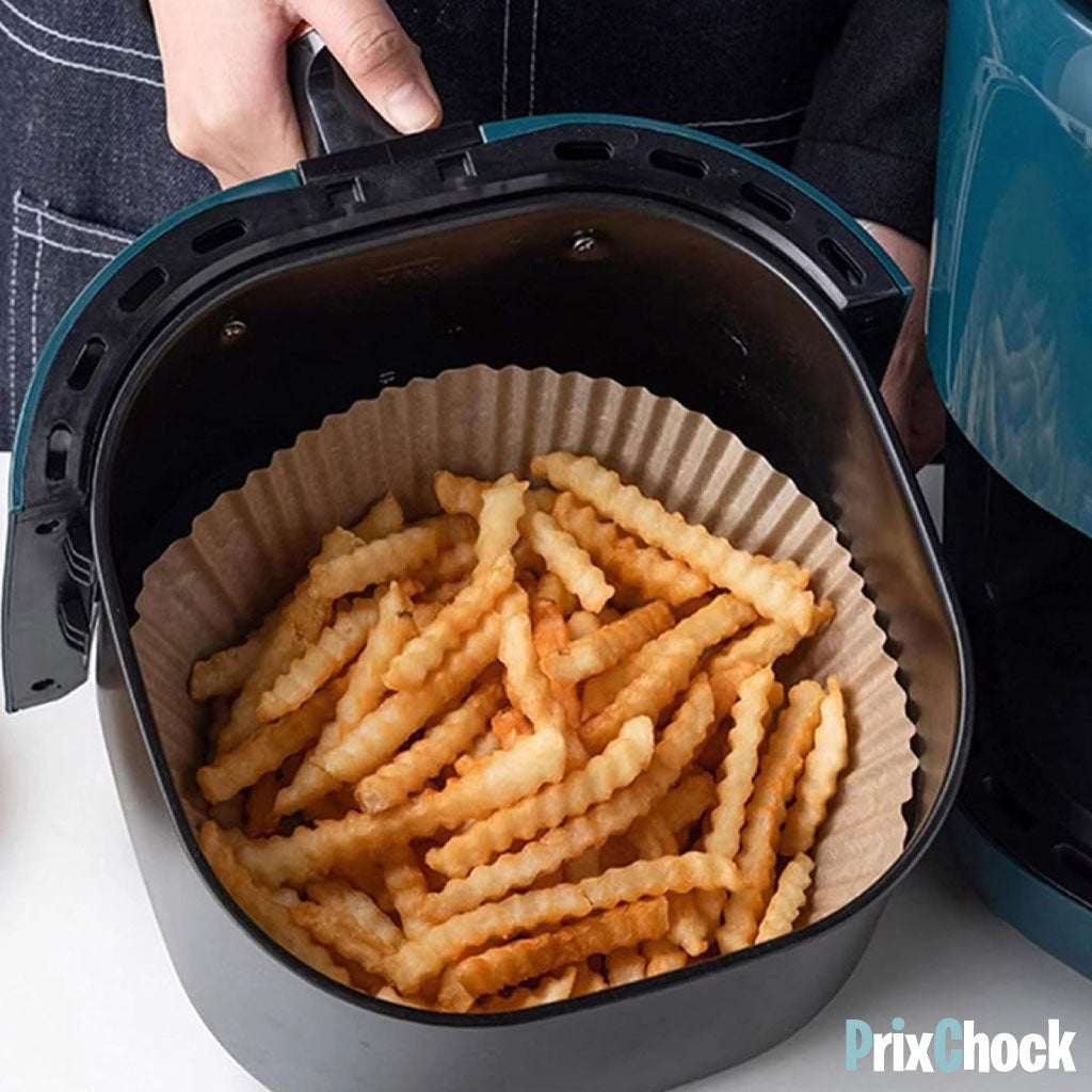 Papier De Cuisson Pour Friteuse À Air Anti-Adhésives, Résistants À L'huile Et À L'eau