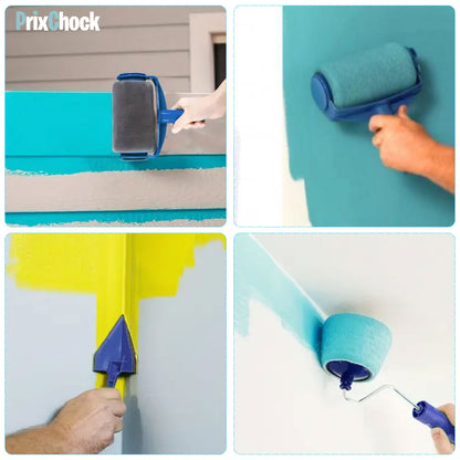 Ensemble de Rouleau de Peinture anti goutte Rechargeable avec Réservoir Et Manche Extensible